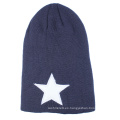 Hombre Unisex Soft Stretch de invierno de punto de doble capa Slouch Hip-Pop Star bordado gorro cálido Beanie Hat (HW136)